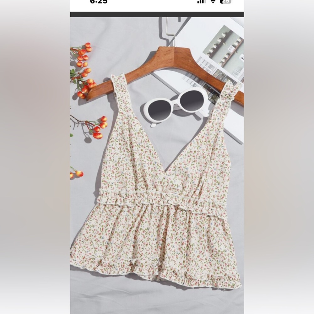 Floral Print Cropped Cami